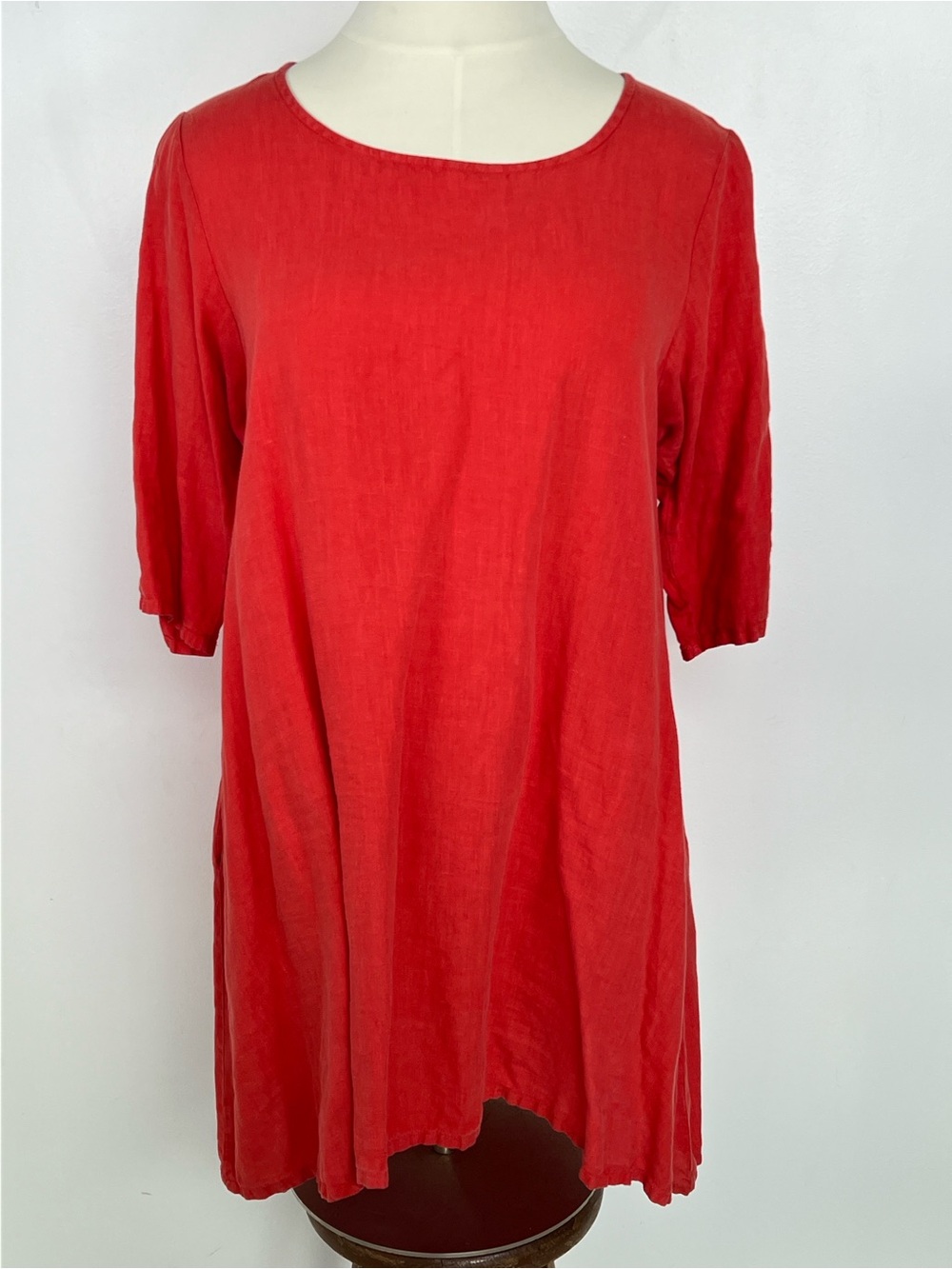 EUC! Bryn Walker Orange Linen Dress Size Large